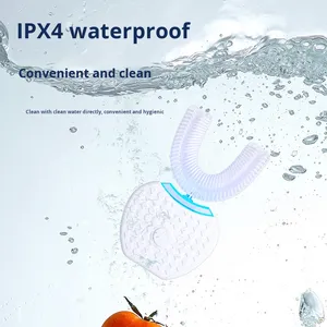 नए यू-आकार के इलेक्ट्रिक टूथब्रश वयस्क मौखिक सफाई दांतों को सफेद करने वाला उपकरण नरम ब्रिस्टल आईपी 7 जलरोधी प्रेरक चार्जिंग - Product Image 2