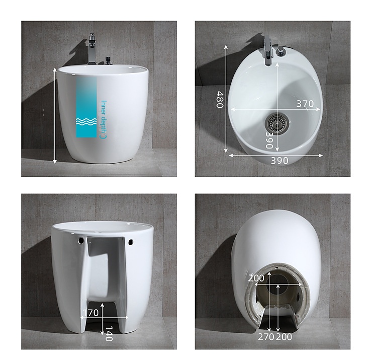 Bathroom factory personalized egg oval faucet ceramic mop sink mop sink