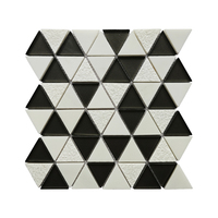 Triangle verre marbre mosaïque crédence carrelage mosaïque cuisine salle de bain caractéristique Accent décoration murale