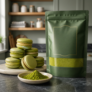 Poudre de Matcha Culinair de Qualité Commerciale en Sachets – Thé Vert Bio pour Desserts – Prise en Charge de l'Étiquetage Privé et Vente en Gros - Product Image 1