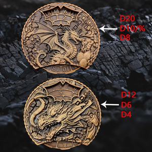 ลูกเต๋าโลหะหมุนได้ 7-in-1 ลายพิเศษจากโรงงาน สำหรับเกม DND RPG และเกมบนโต๊ะ - Product Image 3