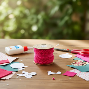 Nastro decorativo Ilan Pom Pom da 1,0 cm, 20 iarde, per progetti fai da te - Product Image 2