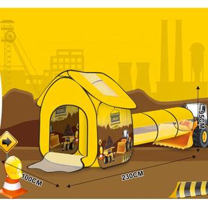 Jouet de <span class=keywords><strong>maison</strong></span> de jeu pliable portable 2 en 1 pour enfants tente de jeu <span class=keywords><strong>pop</strong></span>-<span class=keywords><strong>up</strong></span> en tissu doux avec <span class=keywords><strong>tunnel</strong></span> <span class=keywords><strong>maison</strong></span> de tente de jeu intérieure - Product Image 6