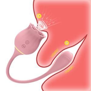 XLN โรส ไวเบรเตอร์ สำหรับผู้หญิง 10 ระดับความถี่ ชาร์จผ่าน USB กันน้ำ 40 เดซิเบล ไวเบรเตอร์รูปดอกกุหลาบ - Product Image 6