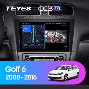 <span class=keywords><strong>TEYES</strong></span> <span class=keywords><strong>CC3</strong></span> 2K para <span class=keywords><strong>Volkswagen</strong></span> Golf 6 2008 - 2016 Radio de coche reproductor de vídeo Multimedia navegación estéreo GPS Android 10 No 2DIN - Product Image 2