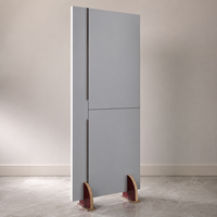 Plaque de porte en MDF 3 mm blanc beige lisse, panneau mélaminé, épaisseur personnalisable, certifié E0 CE/ pour hôtel, villa, intérieur, affleurant