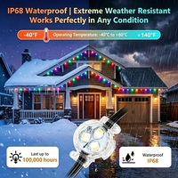Controlador Inteligente WiFi Ismart IP68 a Prueba de Agua, Luces LED Decorativas de 12V 24V, Blanco Cálido, para Exteriores, Navidad, 10 Años de Duración