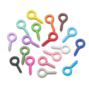Clous en fer colorés en forme d'œil de bélier 5x10mm pour la fabrication de bijoux DIY - Product Image 4