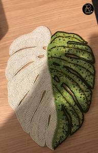 Handmade Beaded Leaf <b>Placemat</b> for Dining Table Decorative Table Mat Luxury Beadwork <b>Placemat</b> for Home Decor and Festive Use - Product Image 6