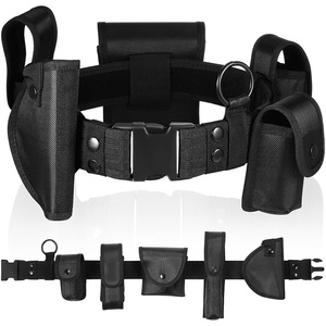 Ceinture tactique de sécurité et de chasse robuste et modulaire avec pochettes pour composants, sacs et étui, réglable pour équipement de sécurité - Product Image 1