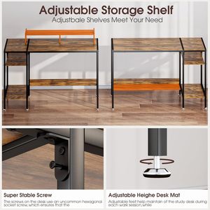 Home laptop desktop computer desk, cross-border foreign trade writing desk, small apartment simple office desk customization - Product Image 4