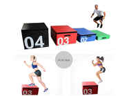 Caja Pliométrica Profesional Personalizada de PVC 4 en 1 para Fitness, Equipo de Entrenamiento Pliométrico Suave, Ecológico y Duradero para Saltos Progresivos