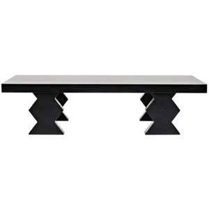 The Suzu Coffe <b>Table</b> is available in our <b>White</b> Wash finish for a fresh take on our versatile zigzag leg statement Diagonal leg - Product Image 4