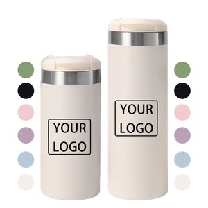 Gobelet isotherme réutilisable personnalisé en acier inoxydable pour café et thé, 350 ml, 500 ml, 12 oz, 16 oz, bouteille droite, tasse de voyage sous vide - Product Image 1