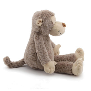 8353 graziosi capelli ricci soffice giocattoli di scimmia di peluche sdraiati con espressioni carine bambole animali selvatiche per bambino 13 pollici scimmia Plushie - Product Image 2