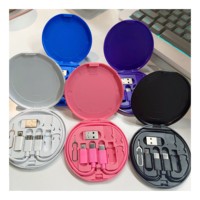 Cable de Carga USB Multifunción 6 en 1 Recomendado, Kit de Cable Adaptador de Carga Rápida de 60W con Soporte para Teléfono para Viajes