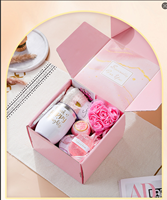 Nouvel ensemble cadeau pour les fêtes, boîte cadeau, tasse isotherme, bougie aromathérapeutique, ensemble cadeau de boules de bain