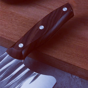 Cuchillo de Cocina Dolphin, Cuchillo para Picar y Rebanar de Doble Uso, Cuchillo de Chef de Acero al Carbono, Cuchillo para Deshuesar con Tres Orificios - Product Image 4