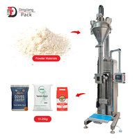 Máquina de Llenado de Polvo Semiautomática de Alta Precisión de 25 kg para Envasado en Bolsas de Papel Kraft para Alimentos y Productos Químicos, Capacidad de 10-25 kg