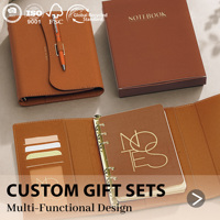 Cuaderno de Hojas Sueltas para Impresión de Diarios, A5, Planificador Ejecutivo Personalizado, Caja de Regalo de Lujo, Cuaderno de Tapa Dura Recargable con Bolígrafo y Logotipo