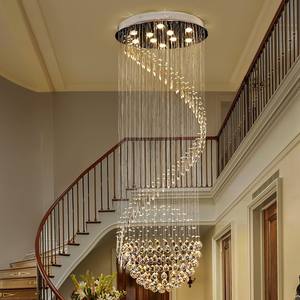 Modern Long Spiral Chandelier Living Room Staircase <b>Large</b> Led Luxury Crystal Chandeliers Pendant Lights - Product Image 2
