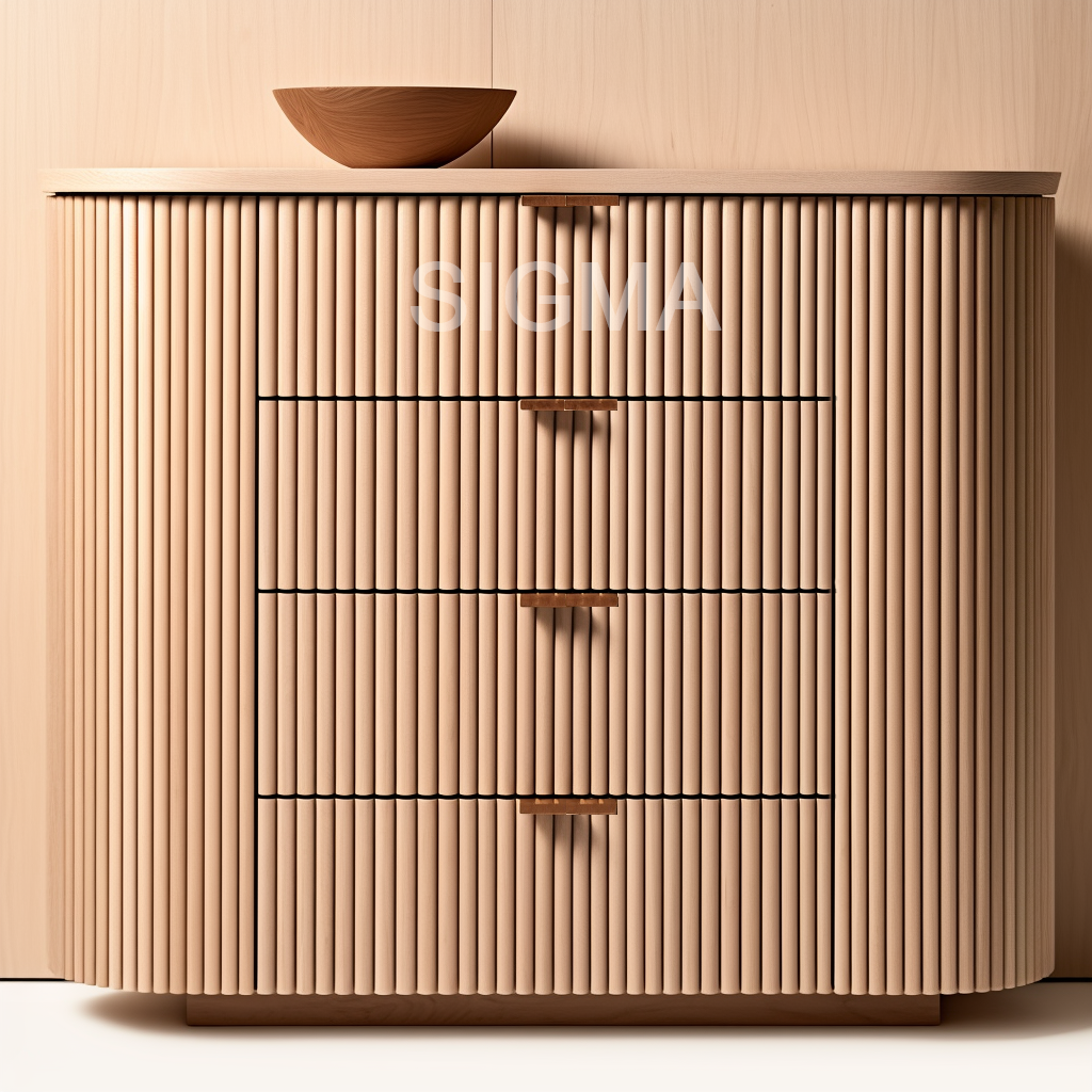4-drawer High Quality Indoor furniture living room furniture Luxury oak Bedside Table solid wood cabinets