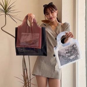 Hot Sale Die Cut Handle Plastic Shopping Bag Business Gift Bag Clothing Plastic Bag With Own Logo For Promotion