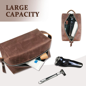 Borsa Organizer Personalizzata in Pelle PU per Articoli da Toeletta, Impermeabile, per Rasatura, Palestra, Viaggio e Bagno, per Uomo - Product Image 4