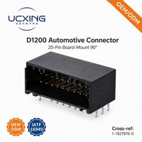 Conector de cable a placa D1200 de 20 pines, ángulo recto de 90 grados, paso de 2.5 mm, 5A 125V, OEM ODM, muestra disponible