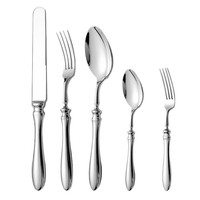 Ensemble de couteaux et fourchettes en acier inoxydable 304 à manche épais, manche en forme de calebasse, couteau de table, fourchette, cuillère à dessert, cuillère à thé et fourchette