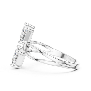 Anillo Minimalista de Plata con Diamantes para Mujer, Joyería Elegante y Brillante, Ideal para Bodas, Compromisos y Fiestas - Product Image 3