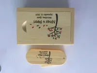 Kotak Hadiah Flash Drive USB 2.0 Kayu dengan Logo Kustom Baru, Garansi 3 Tahun, Enkripsi, Hadiah Perusahaan, Acara Pernikahan, Data Tahan 10 Tahun