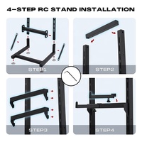 Étagère de rangement verticale robuste personnalisée pour équipements sportifs - Skis / Skateboards / Vélos - Support d'affichage en métal