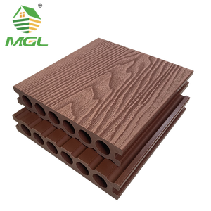 Panneaux de terrasse modernes antidérapants et imperméables en WPC Composite à grain de bois pour parc de jardin extérieur gaufré avec techniques brossées - Product Image 4