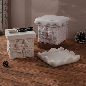 Yds natale innevato camino barattoli di candele in Silicone stampi con coperchio di gesso scatola di colata stampo <span class=keywords><strong>fai</strong></span> <span class=keywords><strong>da</strong></span> <span class=keywords><strong>te</strong></span> decorazione per la casa - Product Image 2