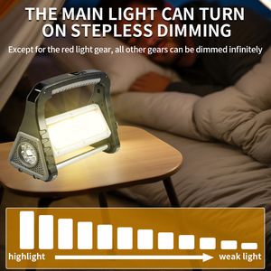 ยุนมัยไฟ LED ทำงาน 4000 ลูเมนส์พร้อมจอแสดงผลดิจิตอลสำหรับไฟฉายสำหรับตั้งแคมป์เดินป่า - Product Image 3
