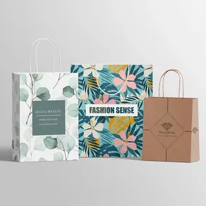 Custom Printed White Shopper Paper Gift Bag Goodie Packaging The Paper Bags Store Supplier Paper Sack Packaging Where To Buy