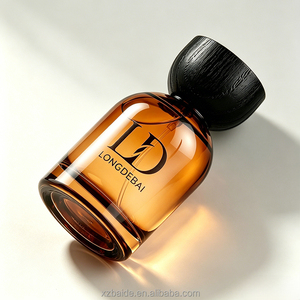 Custom Luxury Amber Round Perfume Glass <b>Bottle</b> 30ml 50ml 100ml <b>Empty</b> Pump <b>Spray</b> Crimp Perfume <b>Bottle</b> with Box Packaging - Product Image 2