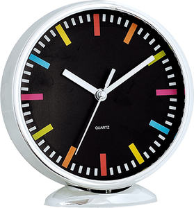 6 인치 탁상 시계 차이 패턴 다이얼 풍부한 색상 안정 스탠더 어린이 방 사무실 책상 장식 선물 판촉 - Product Image 5