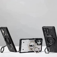 Soporte Magnético Metálico para Teléfono con Anillo, Soporte Plegable Telescópico Flexible para Cama, Diseño Portátil y Delgado