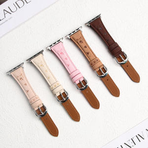 Nouveau bracelet en cuir pour Apple Watch S10 Génération 9876Ultra/SE 42mm 46mm 49mm, bracelet de montre givré motif chiot mignon - Product Image 2