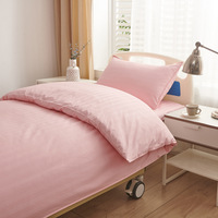Housse de couette brodée, ensemble de draps en velours, housse de couette rayée, couvre-lit blanc pour hôtel, drap de lit en velours, draps blancs pour hôtel