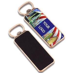 High Quality Full Color Printing Can Customised Logo Round Beer Lid Shape Souvenir Magnetic Bottle Opener - Product Image 4
