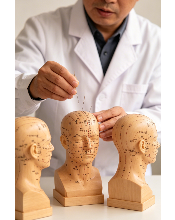 Traditional Chinese Medicine Acupuncture Manikin Internal Acupoints External Extraordinary Points Head & Face Meridians