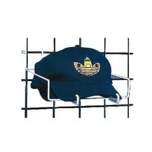 Retail Store Fits Grid Panel Metal Wire Display Grid Wall Hooks Hat Cap Holder Hanger For Wall