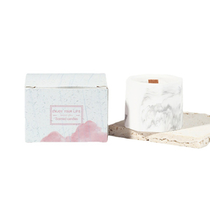Bougies parfumées élégantes de qualité supérieure à motifs de <span class=keywords><strong>marbre</strong></span> avec mèches en bois pour une ambiance esthétique à la maison - Product Image 5