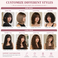 Perruque courte bob dégradée gris argenté de qualité supérieure avec frange, cheveux synthétiques résistants à la chaleur pour femmes, OEM