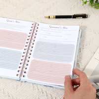 Carnets de notes et agendas spirales A5/A4 personnalisés de luxe avec feuille d'or rose pour mariage, enseignant, étudiant, école