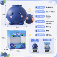 Jouets à presser en PVC, super doux, en forme de fruits (pêche, fraise), grand format, réalistes et adorables, pour la relaxation et la décompression