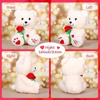 Ours en peluche en peluche 60 cm, mignons animaux en peluche, cœur rouge, jouet doux pour la saint-valentin, mariage, anniversaire